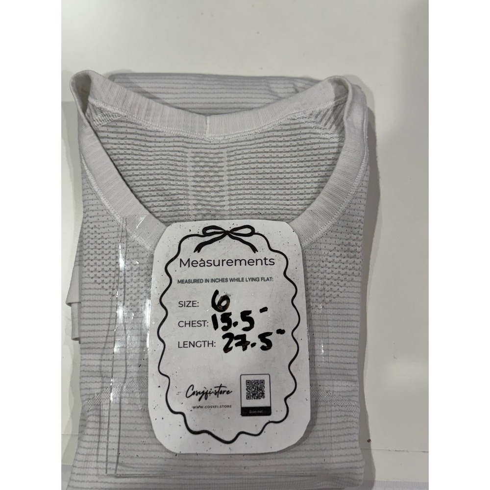 Lululemon Swiftly Tech Short Sleeve 2.0 White Running Training Shirt Size 6 - Picture 6 of 6